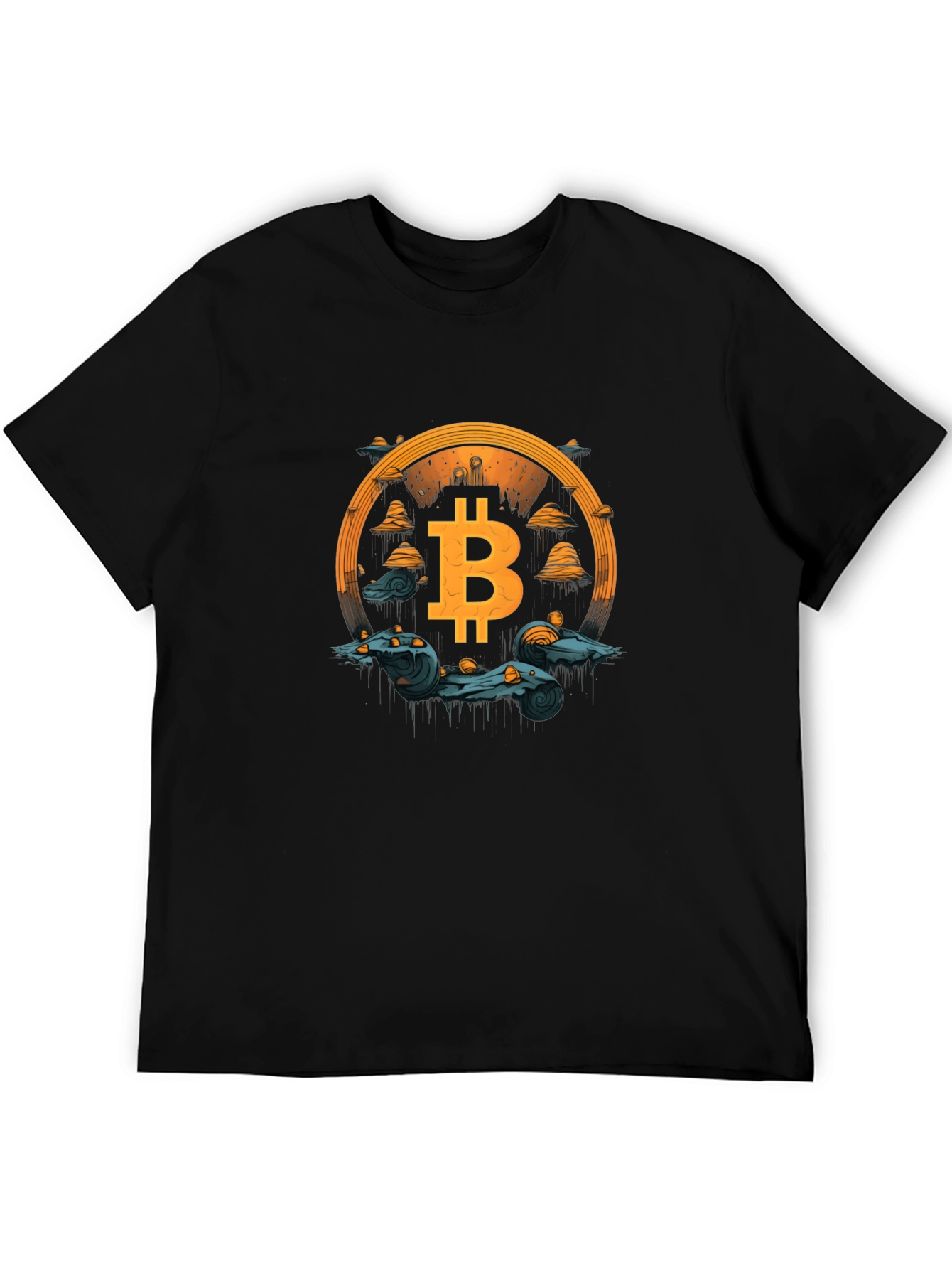 Bitcoin Crypto Art Graphic T-Shirt
