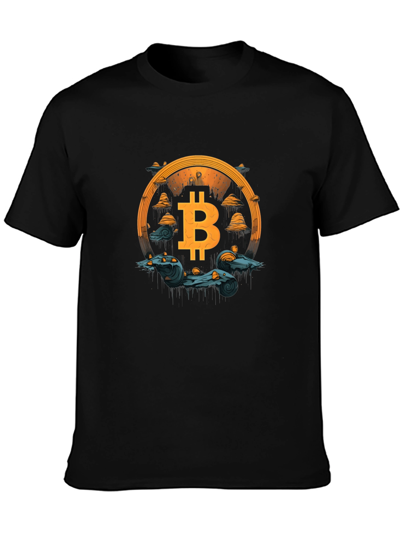 Bitcoin Crypto Art Graphic T-Shirt