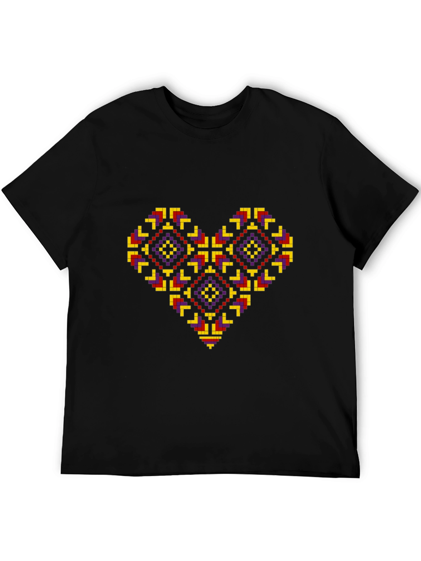 Pixel Heart Black T-Shirt - Unique Graphic Tee