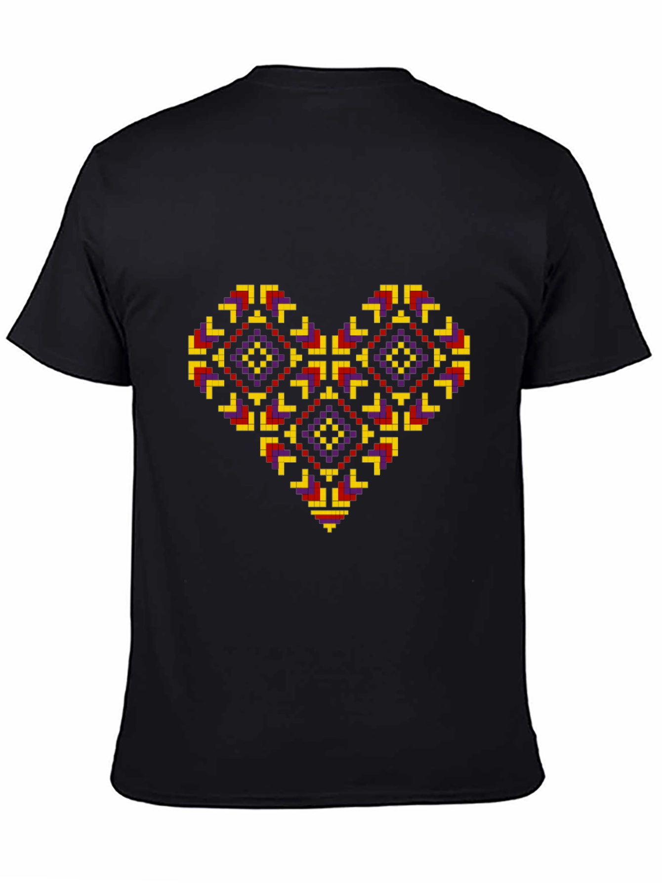 Pixel Heart Black T-Shirt - Unique Graphic Tee