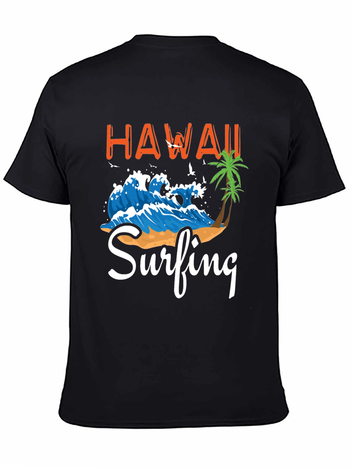 Hawaii Surfing Graphic T-Shirt