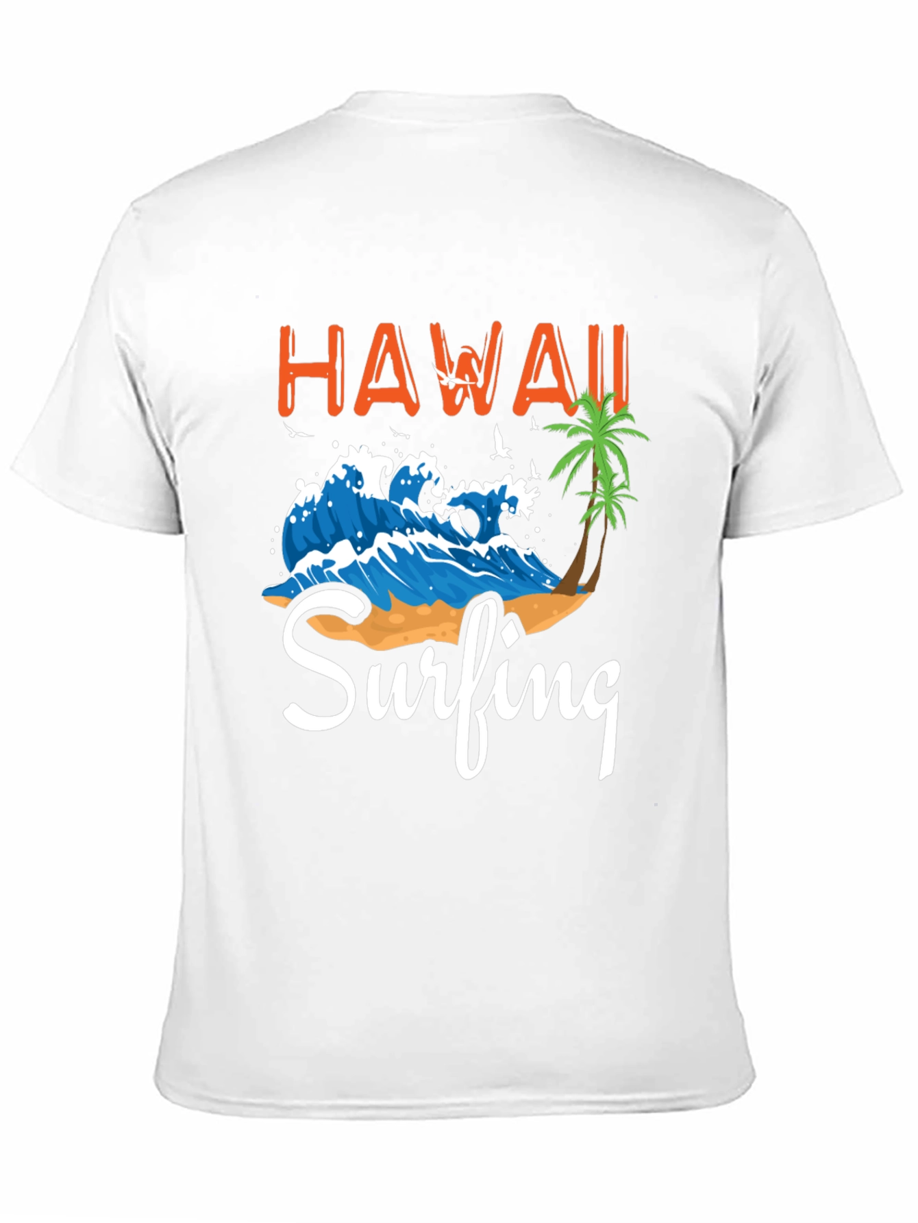 Hawaii Surfing Graphic T-Shirt