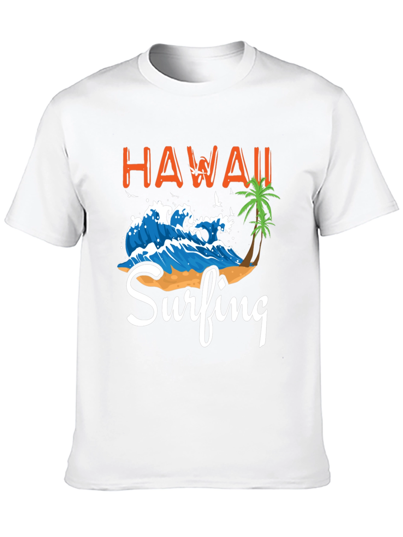 Hawaii Surfing Graphic T-Shirt