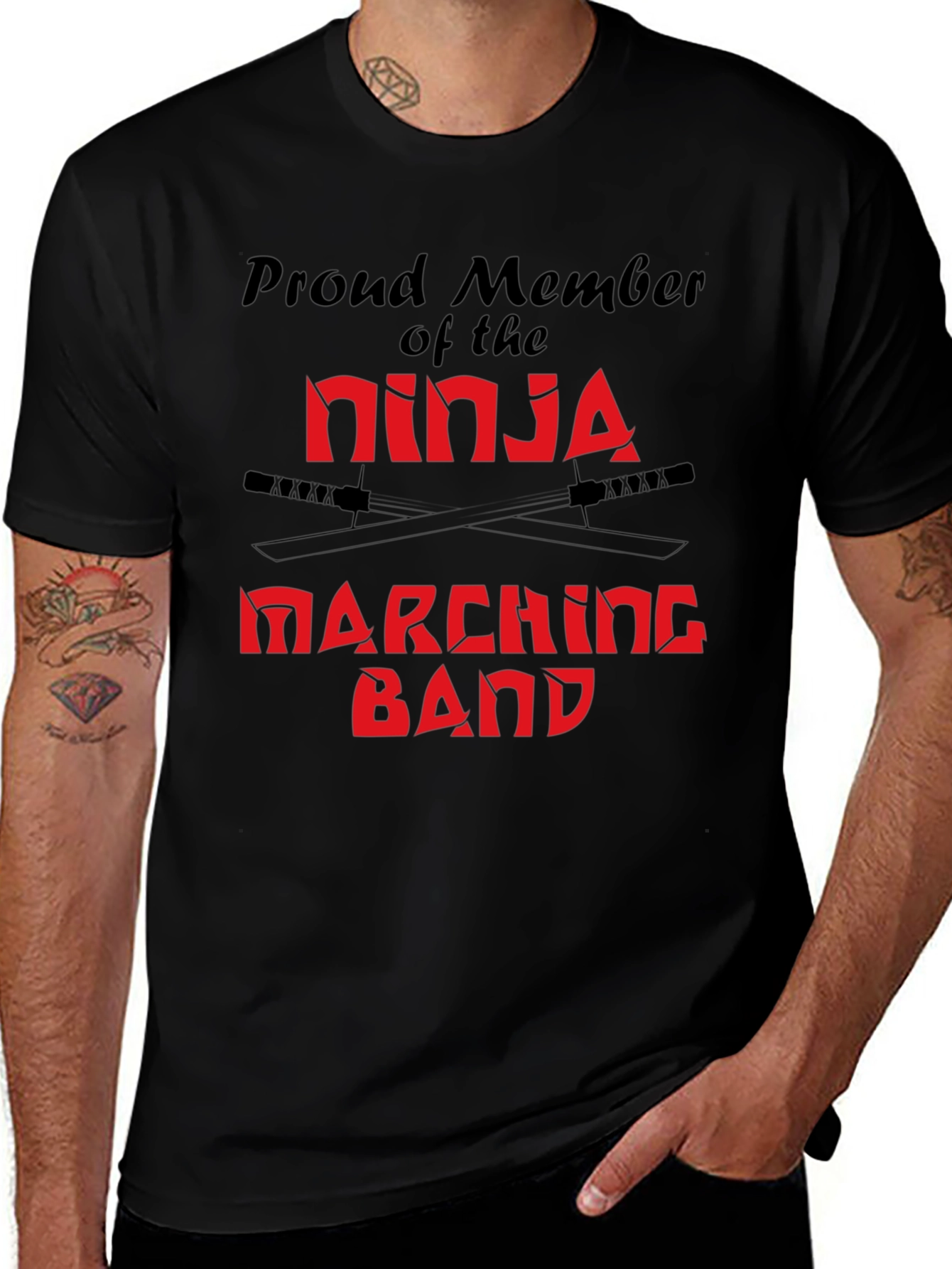 Ninja Marching Band Black T-Shirt