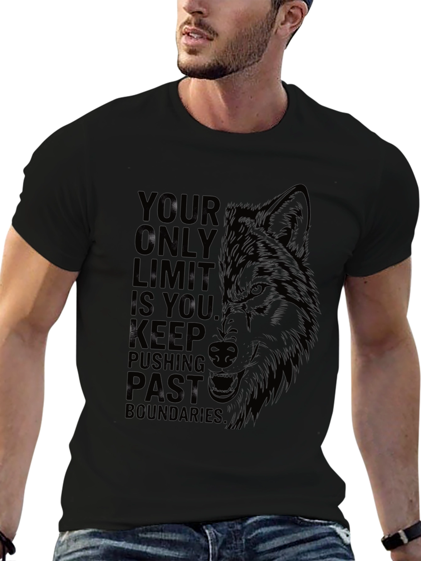 Motivational Wolf Graphic T-Shirt