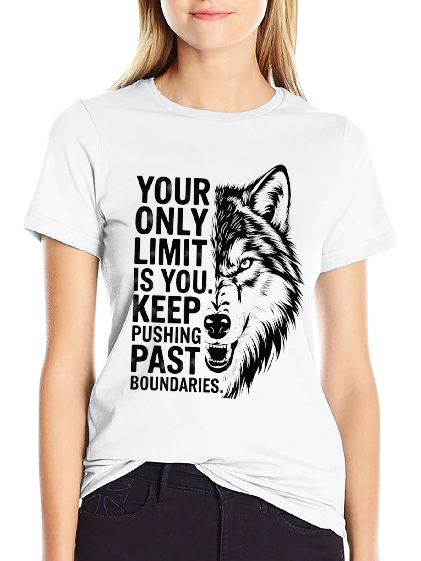 Motivational Wolf Graphic T-Shirt