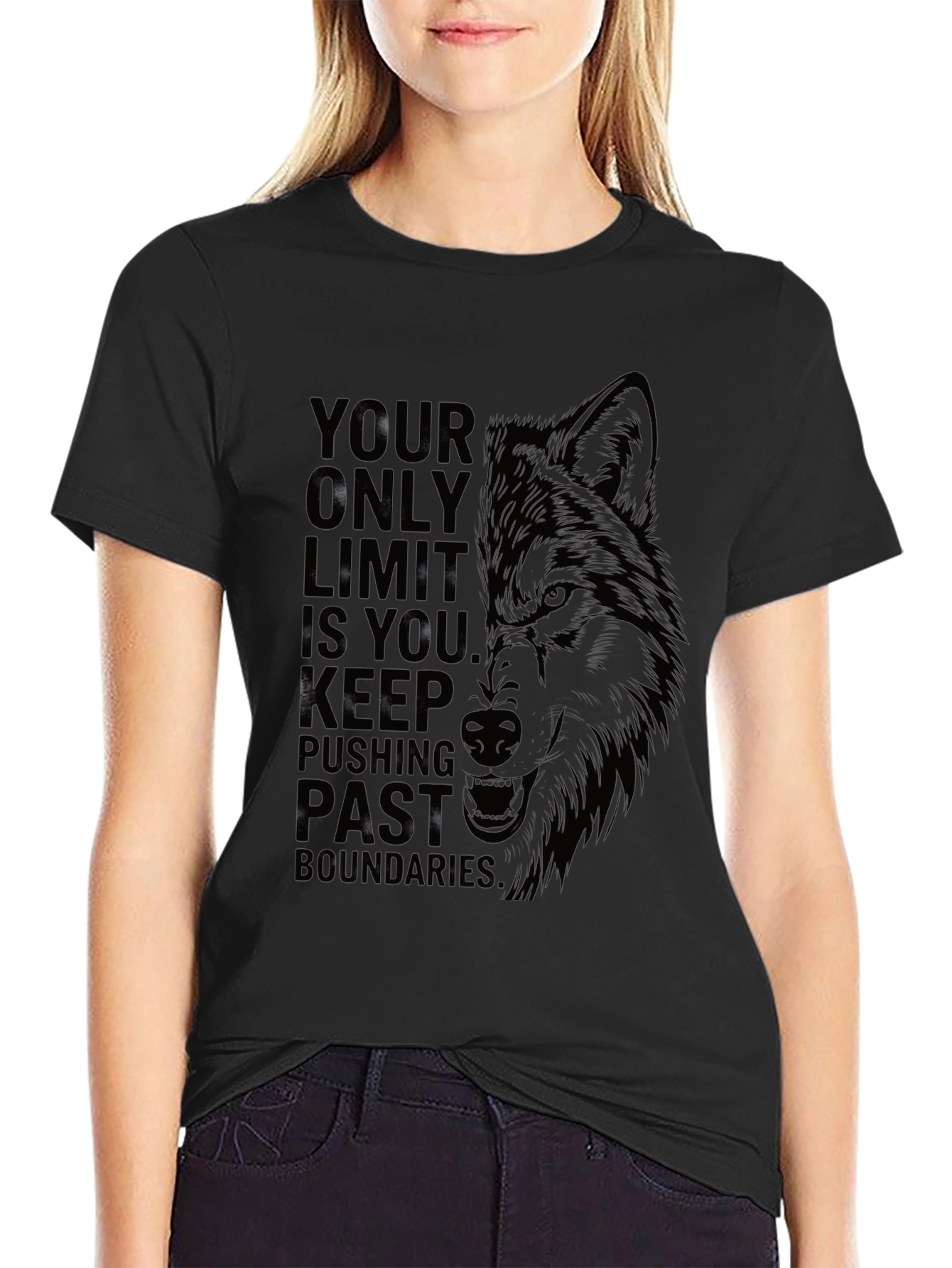 Motivational Wolf Graphic T-Shirt