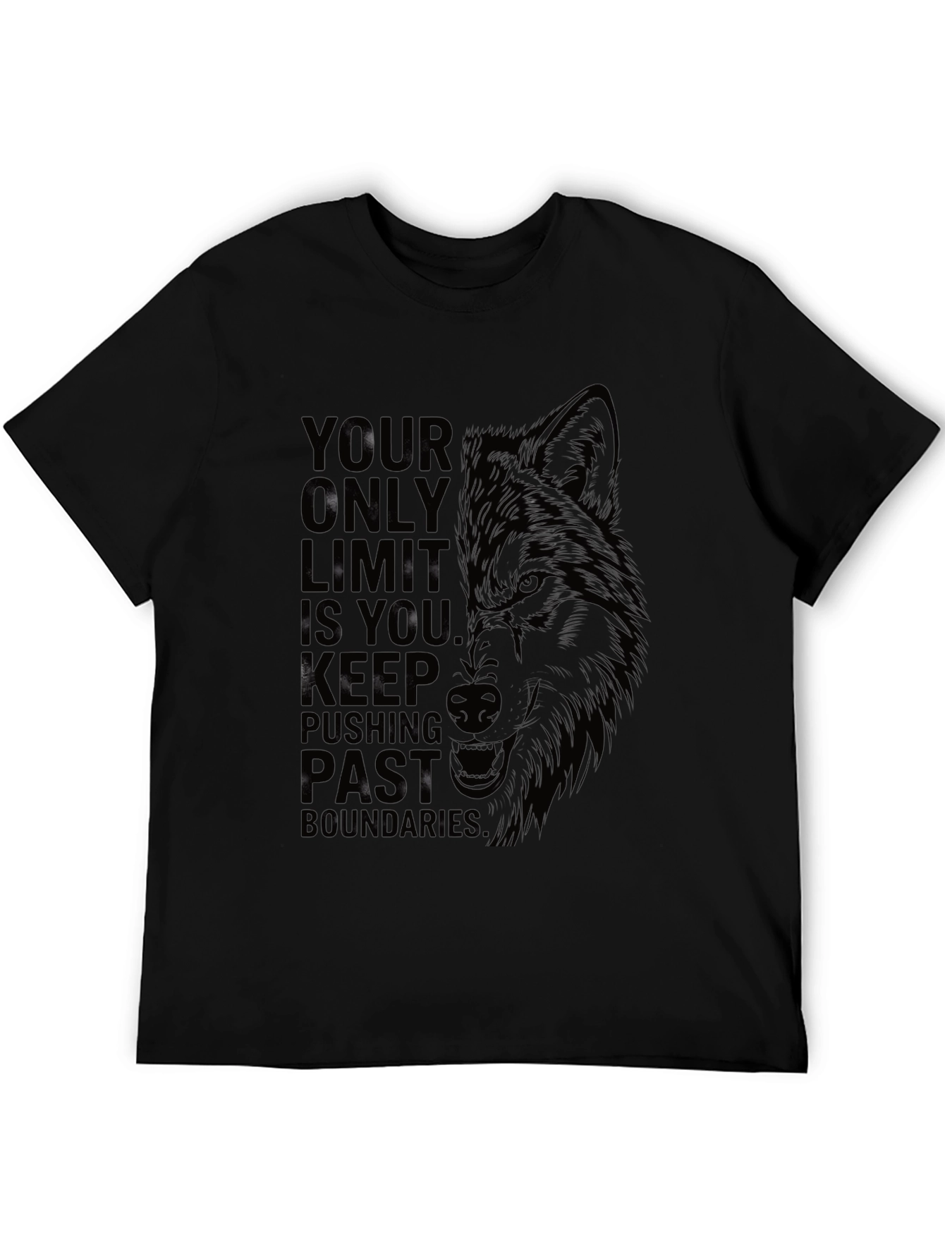 Motivational Wolf Graphic T-Shirt