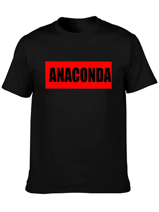 Anaconda Graphic T-Shirt - Bold Red & Black Design