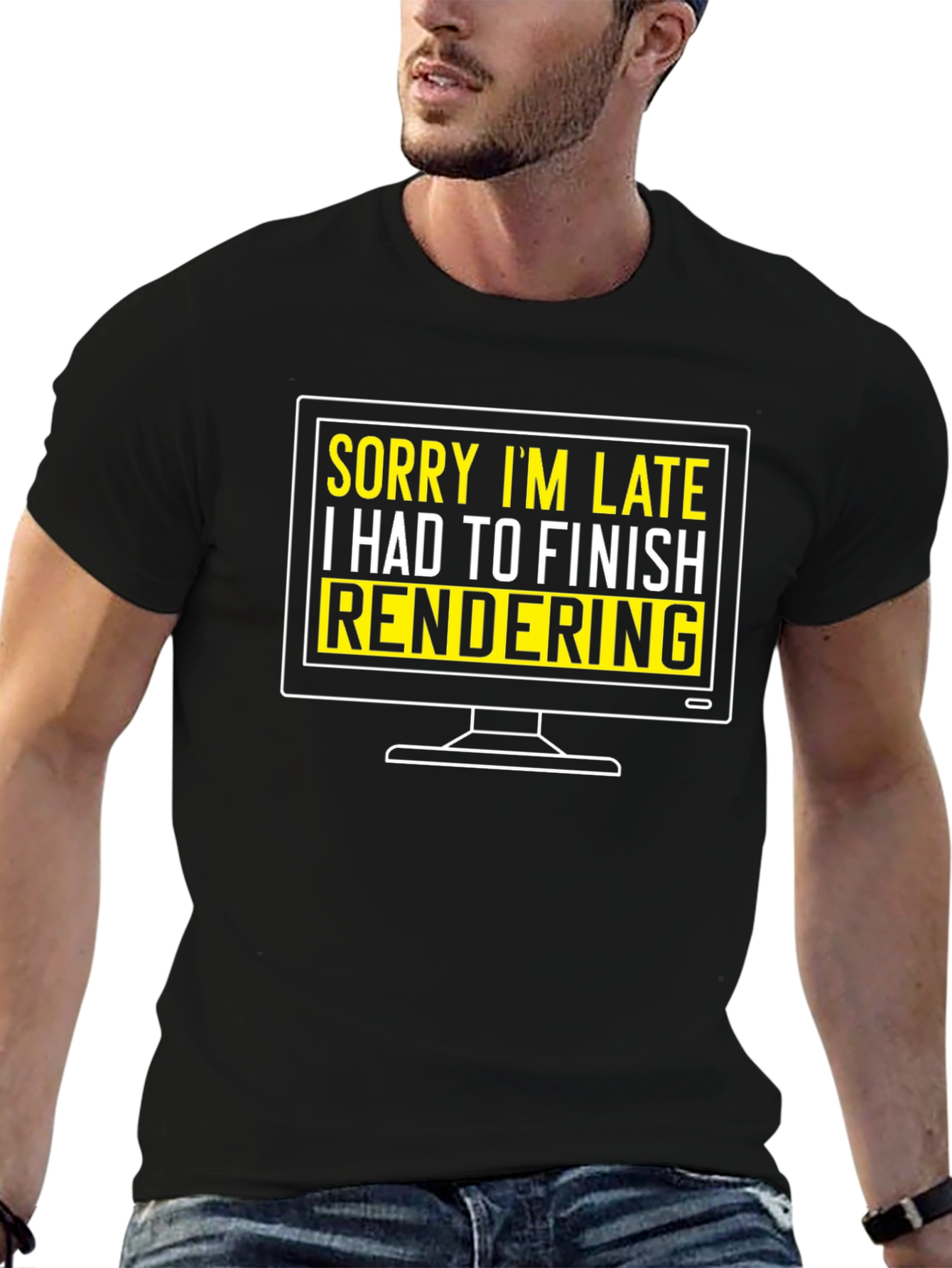 Sorry Im Late Rendering Graphic T-Shirt