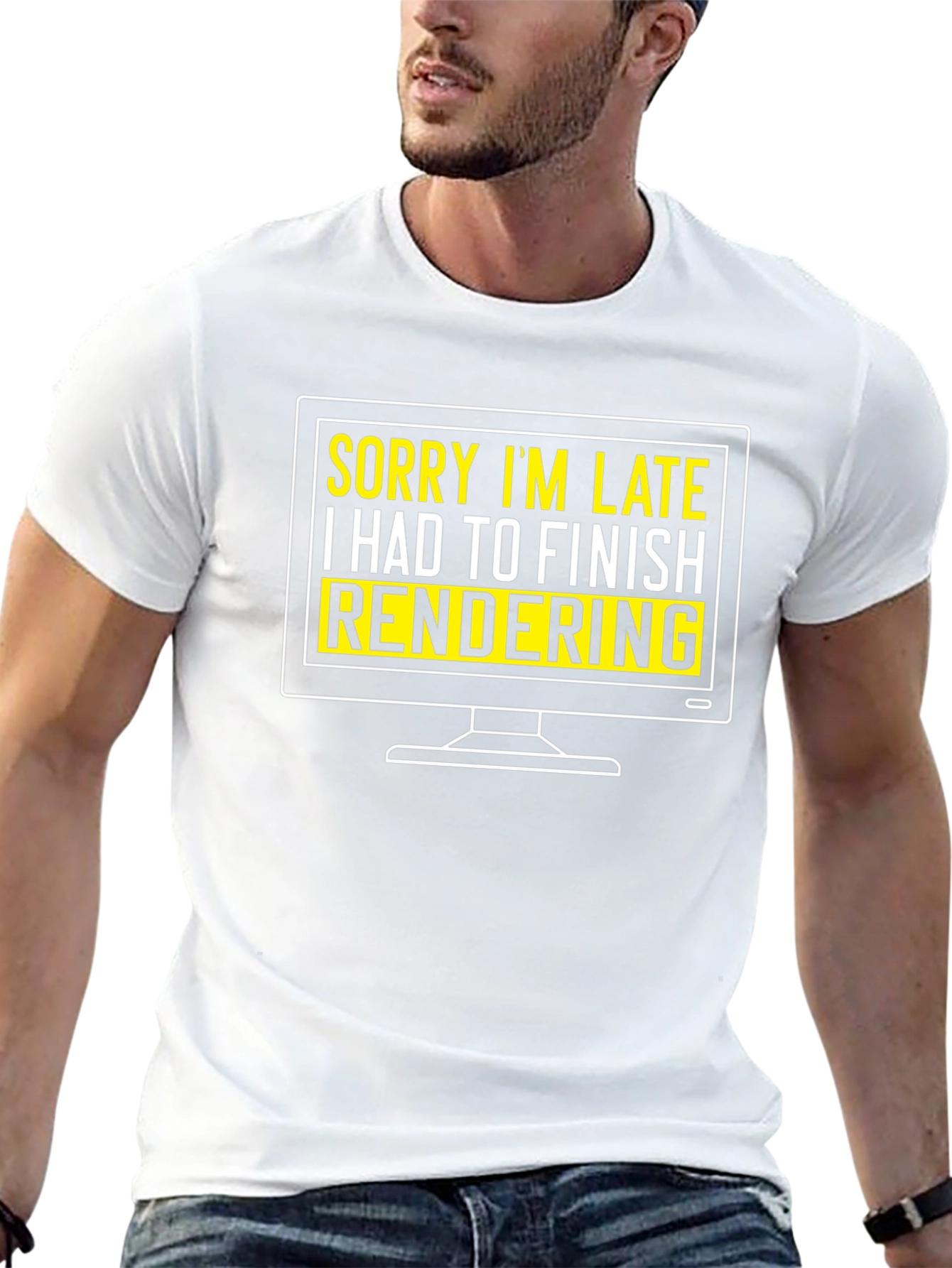 Sorry Im Late Rendering Graphic T-Shirt