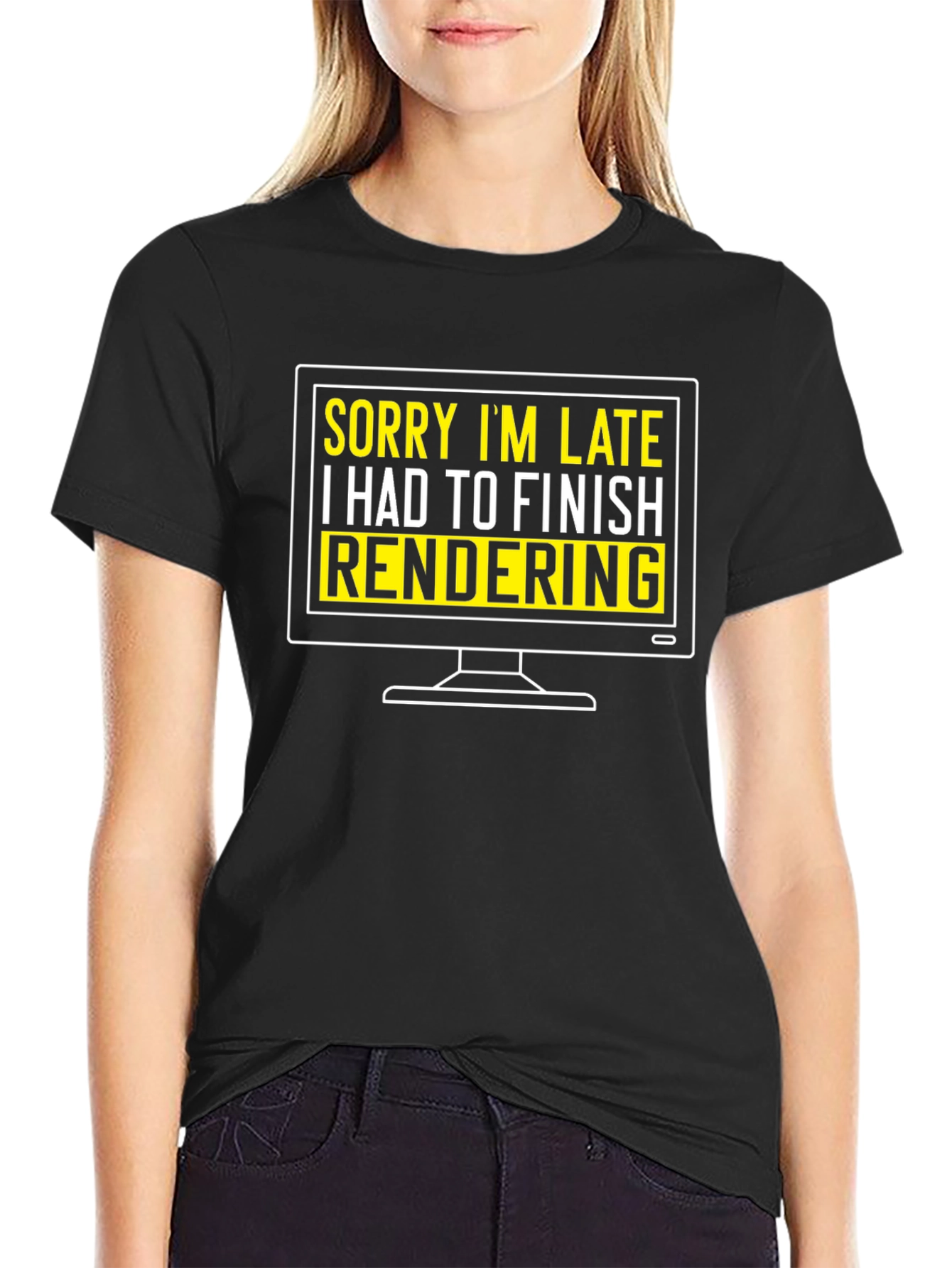 Sorry Im Late Rendering Graphic T-Shirt