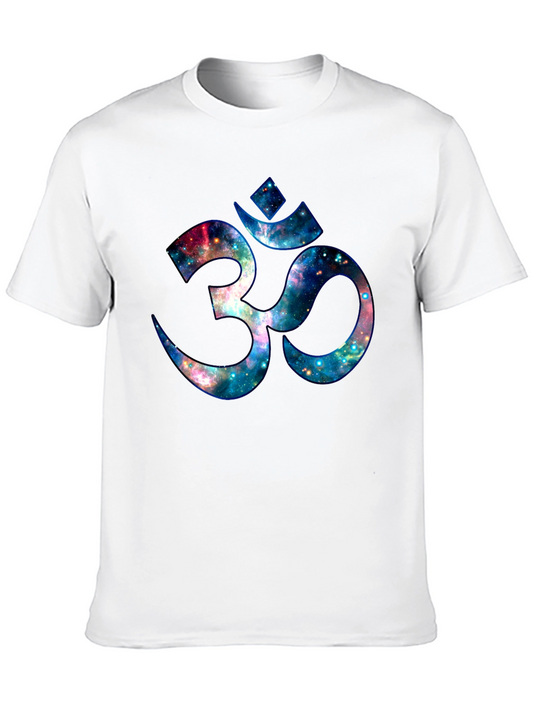 Galaxy Om Graphic Tee - Stylish Cosmic Design