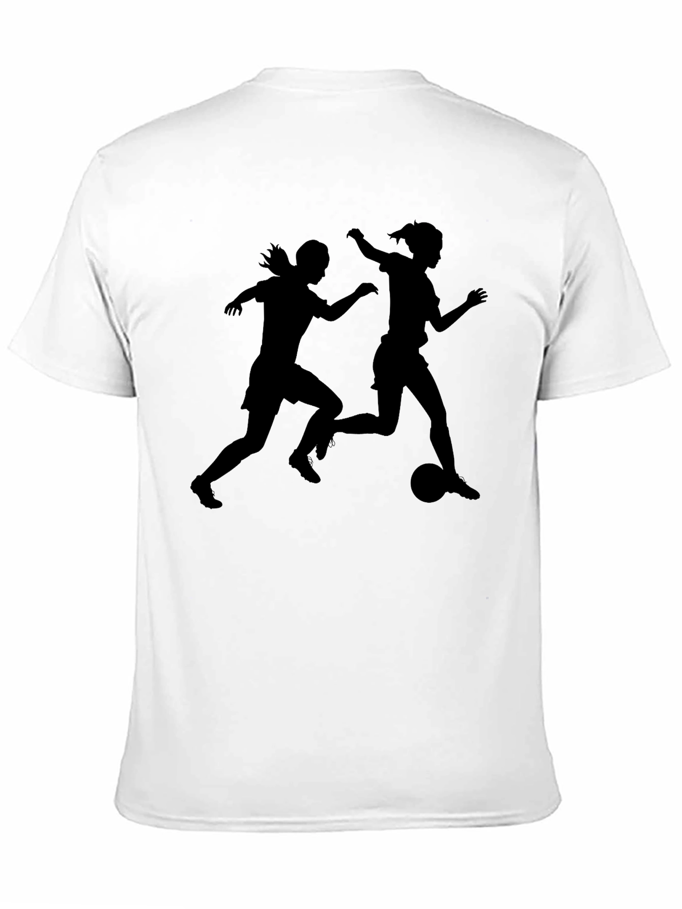 Black Soccer Silhouette Graphic T-Shirt