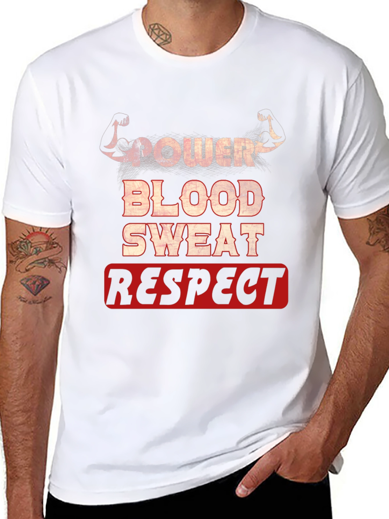 Power Blood Sweat Respect Graphic T-Shirt