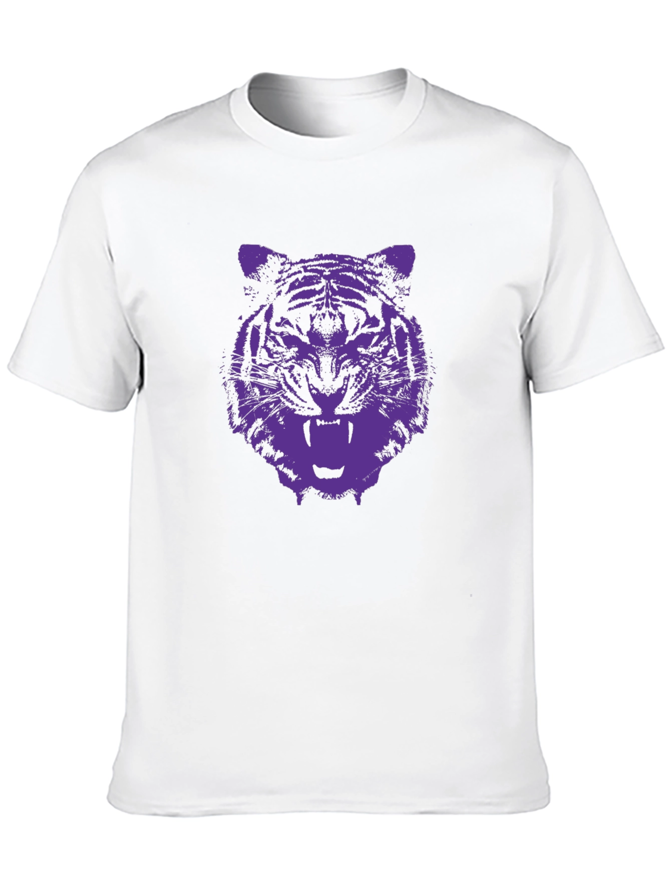 Tiger Graphic Tee - Black Cotton T-Shirt