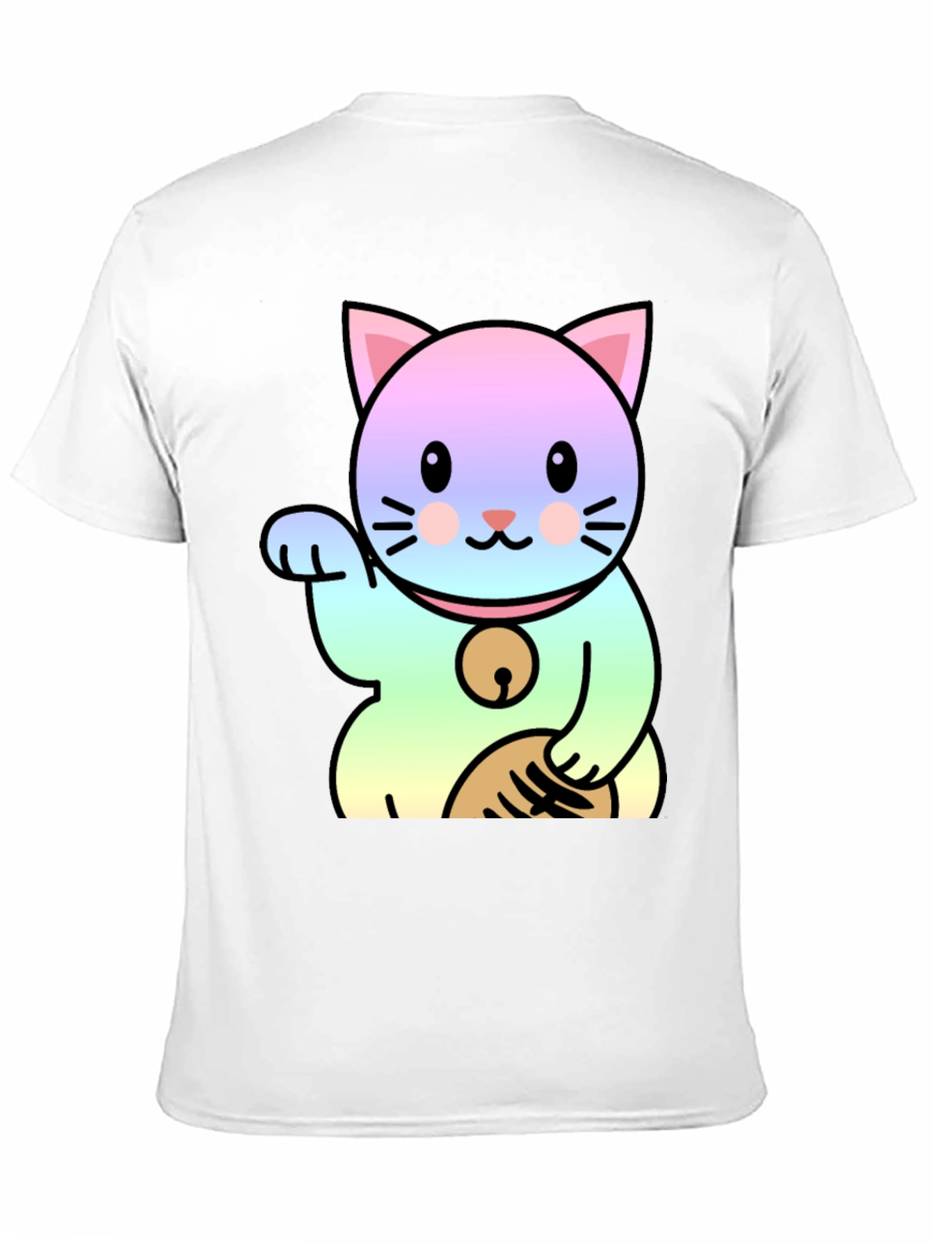 Lucky Cat Graphic Tee - Kawaii Style