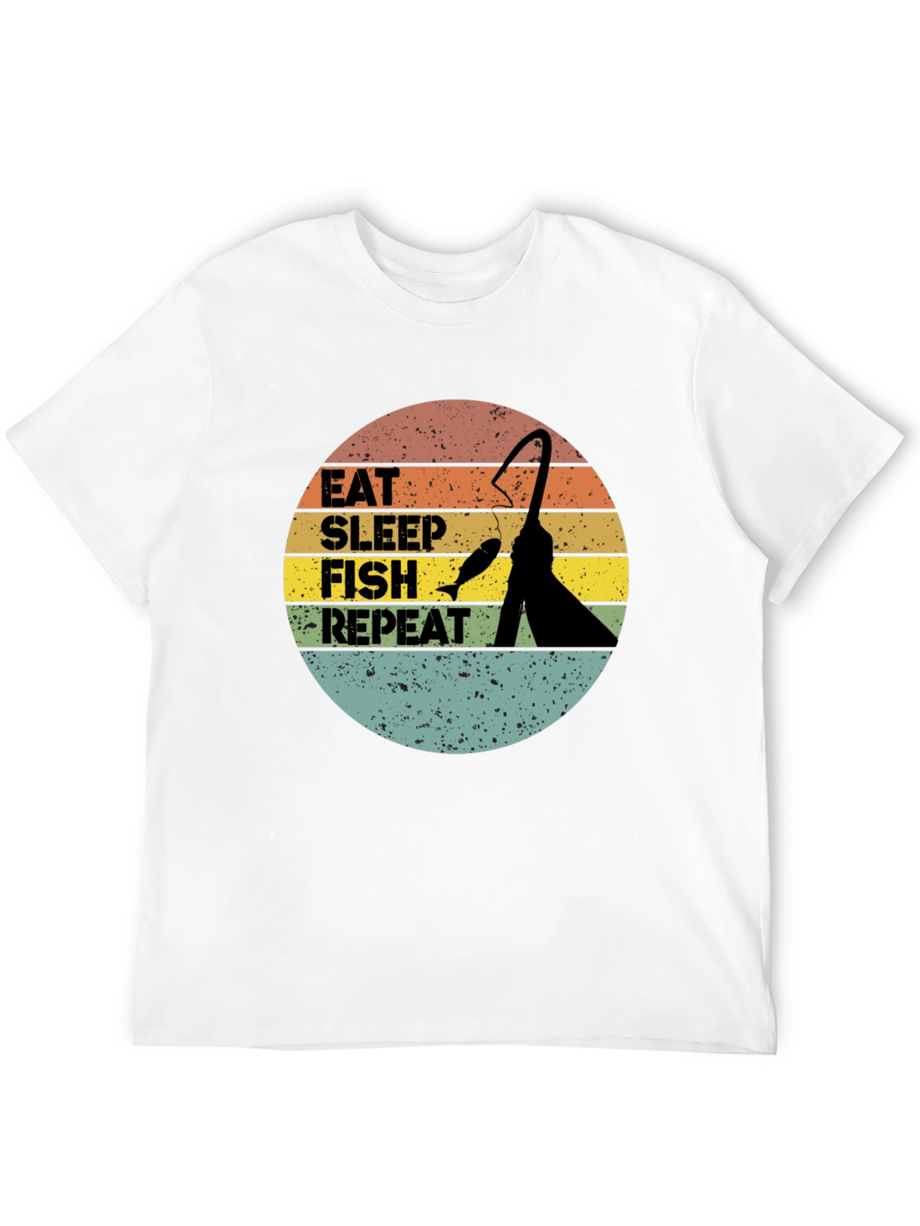 Eat Sleep Fish Repeat Graphic T-Shirt