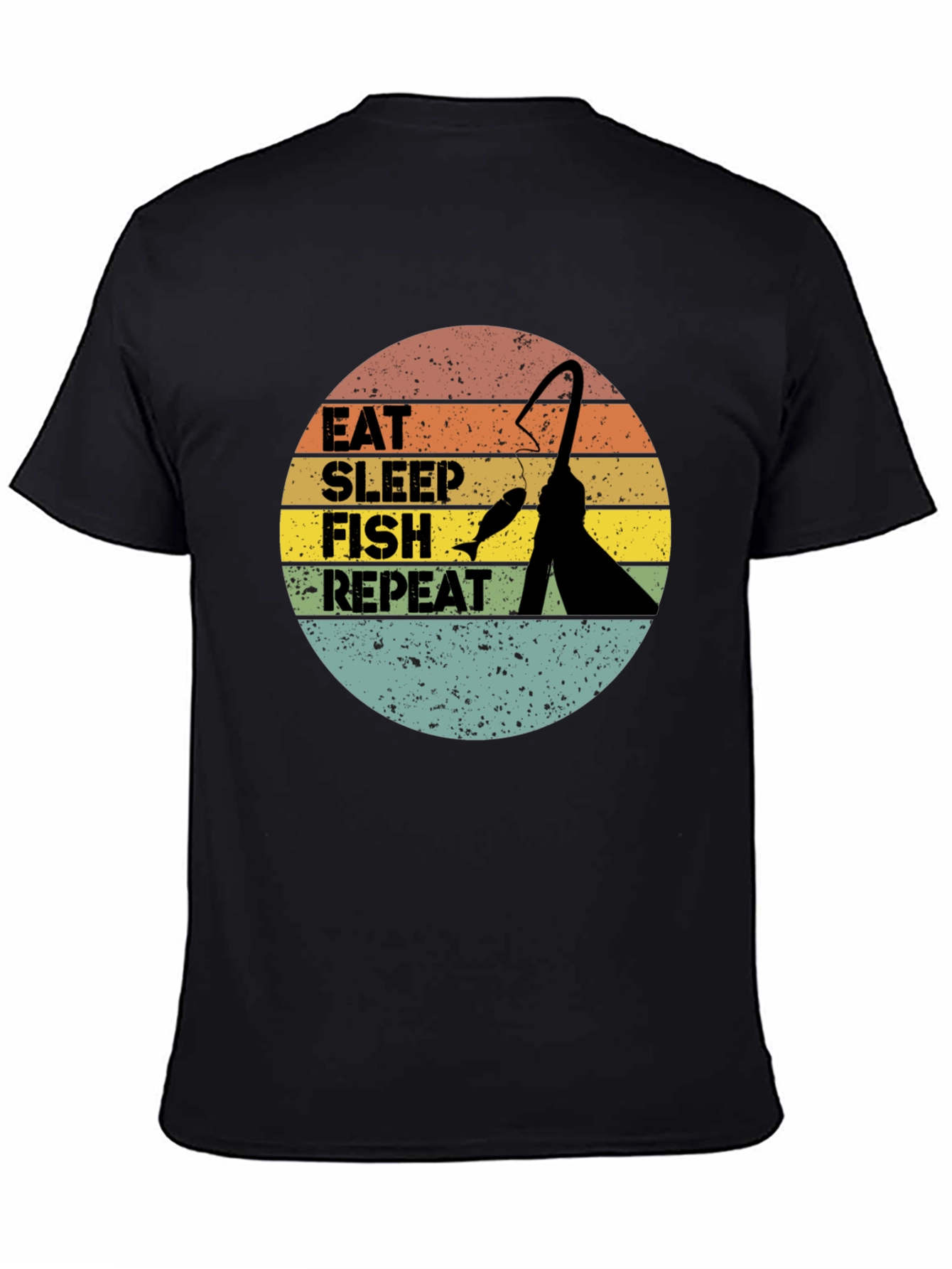 Eat Sleep Fish Repeat Graphic T-Shirt