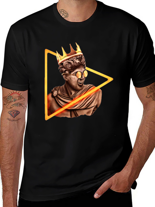 King Bust Graphic Tee - Black Trendy T-Shirt