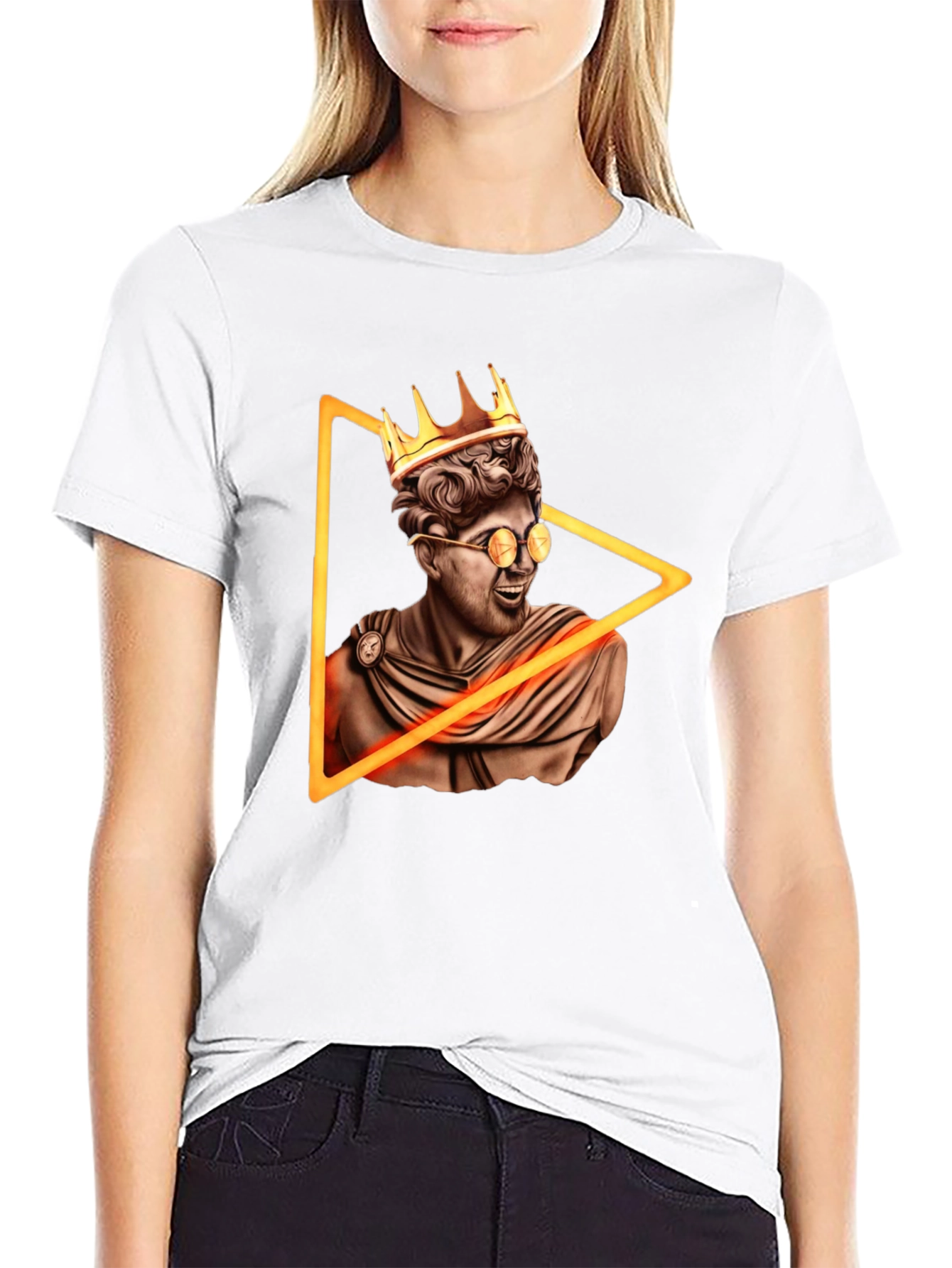 King Bust Graphic Tee - Black Trendy T-Shirt