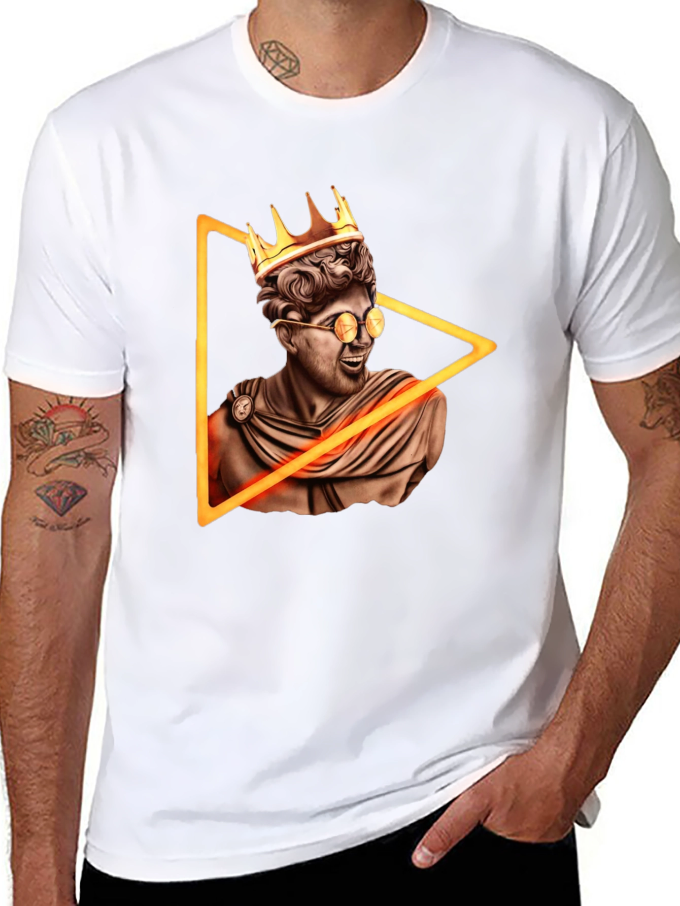 King Bust Graphic Tee - Black Trendy T-Shirt