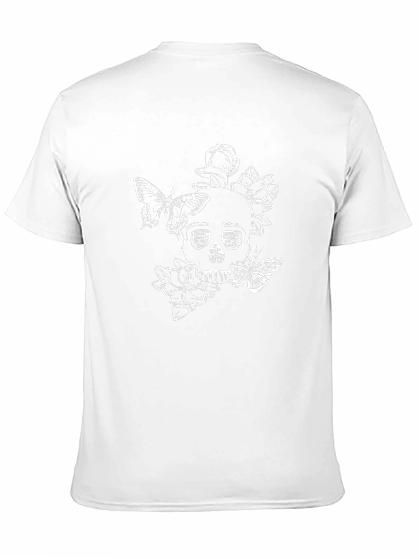 Skull & Butterflies Graphic Black T-Shirt