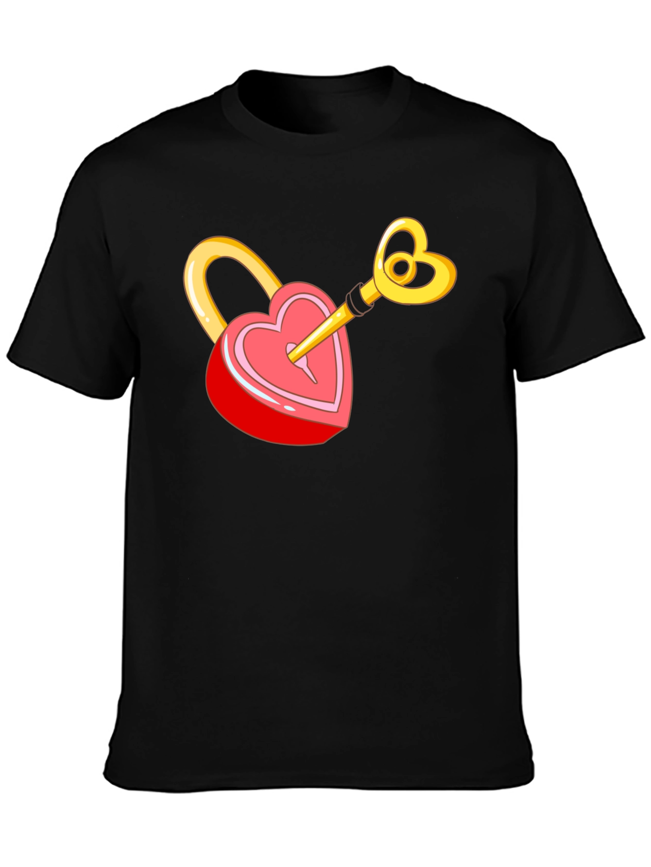 Heart Lock & Key Graphic T-Shirt - Love Unlocked