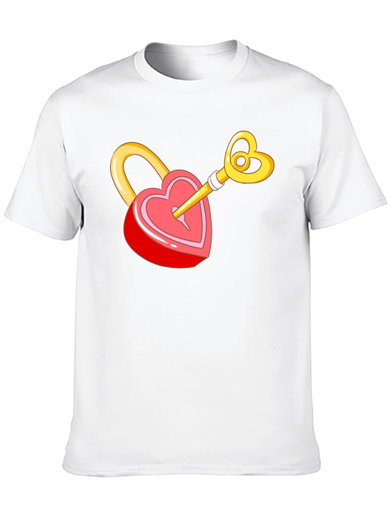 Heart Lock & Key Graphic T-Shirt - Love Unlocked