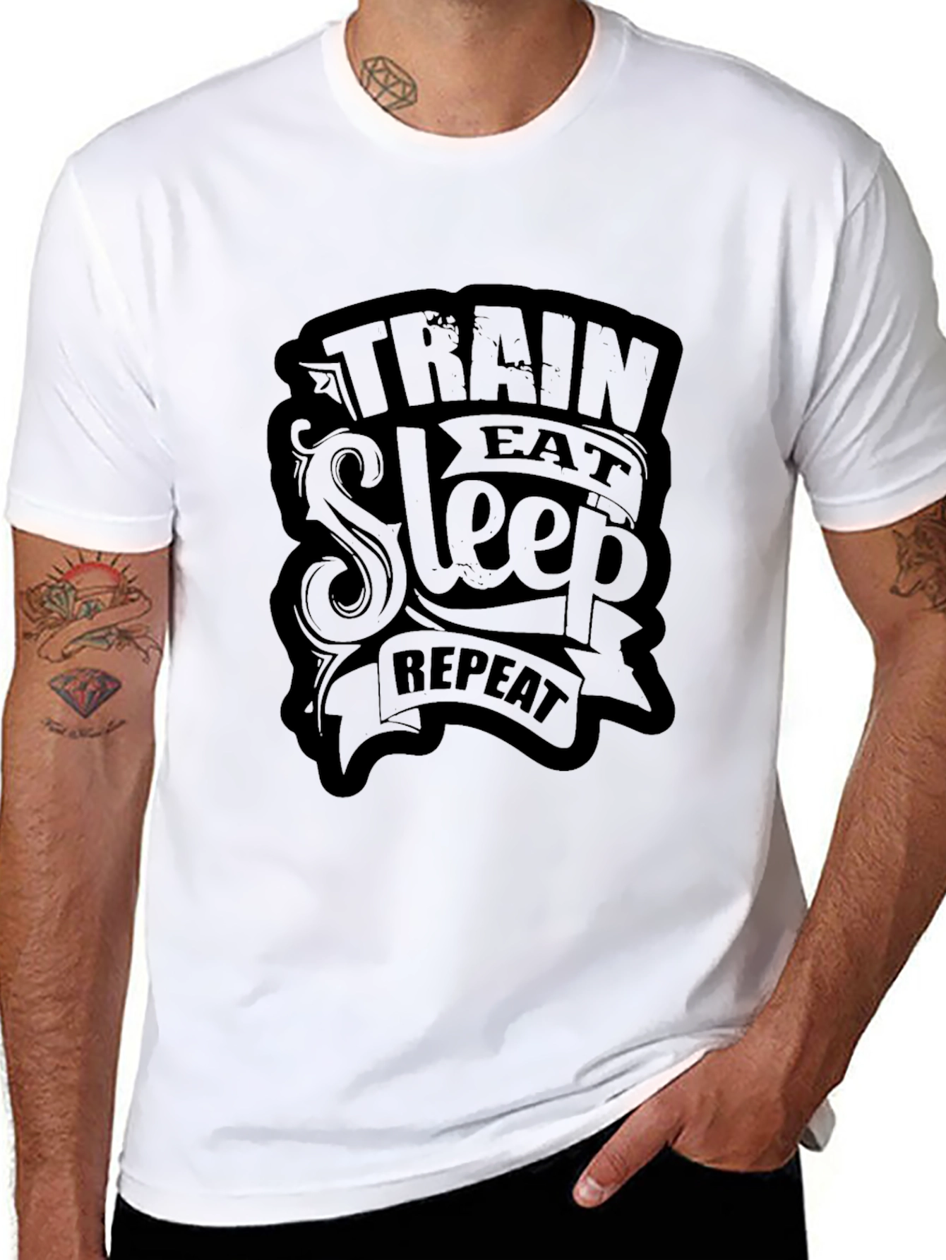 Train Eat Sleep Repeat Graphic Tee