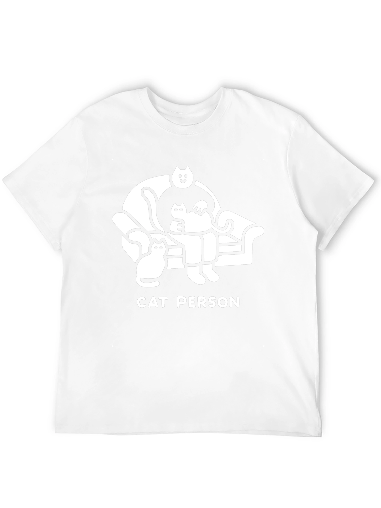 Cat Person T-Shirt - Black Graphic Tee