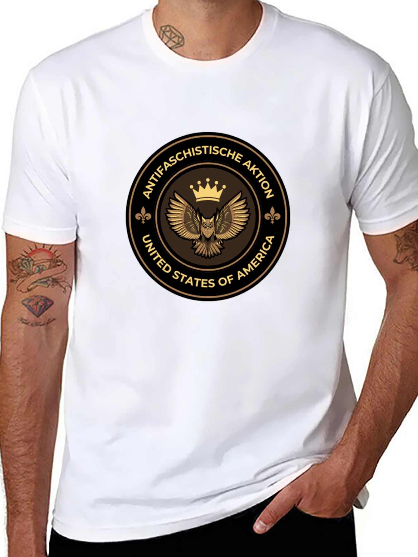Antifaschistische Aktion Owl T-Shirt