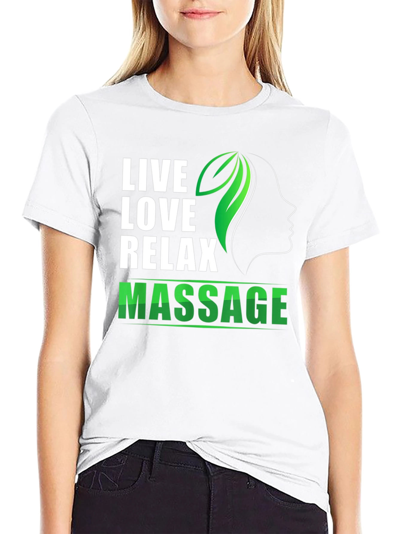 Live Love Relax Massage T-Shirt - Black
