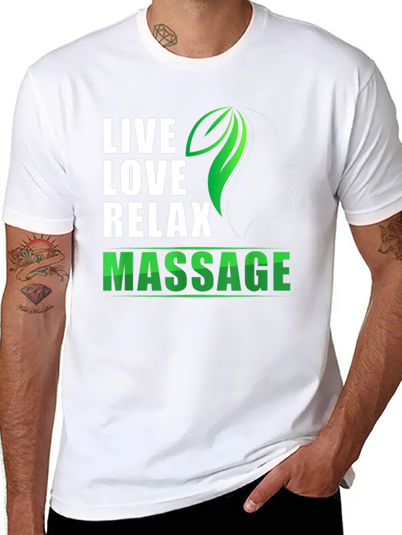 Live Love Relax Massage T-Shirt - Black