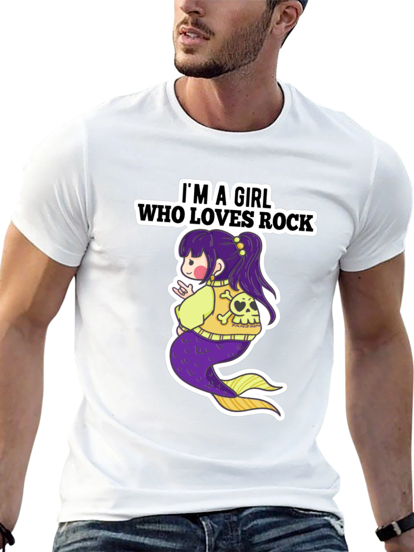 Rock Mermaid Graphic T-Shirt