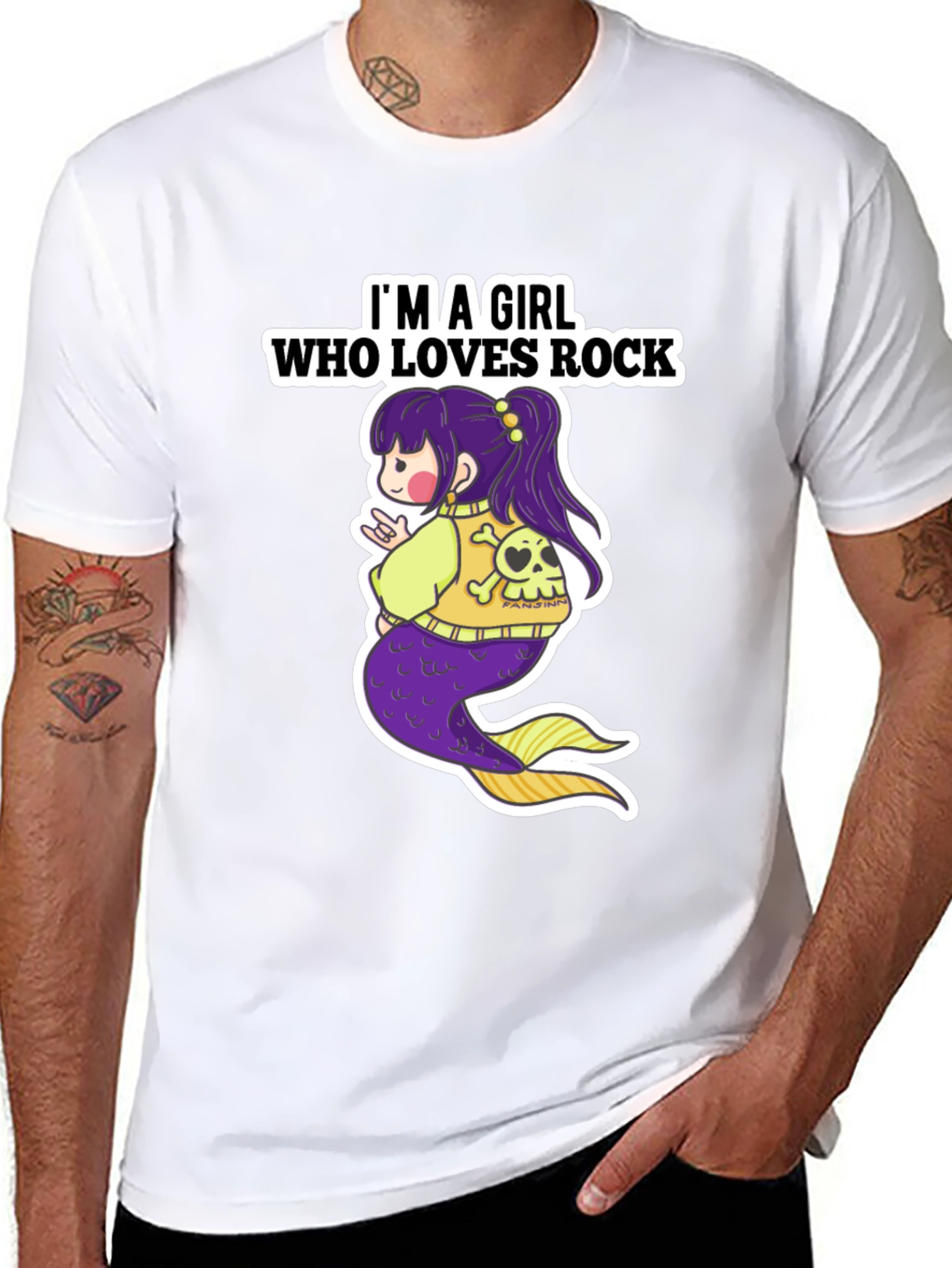Rock Mermaid Graphic T-Shirt