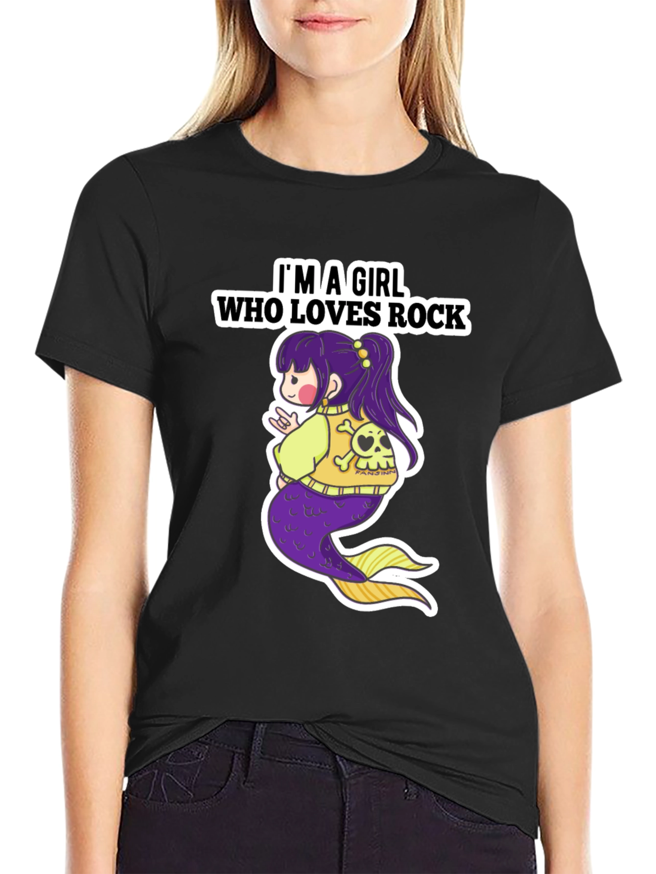 Rock Mermaid Graphic T-Shirt