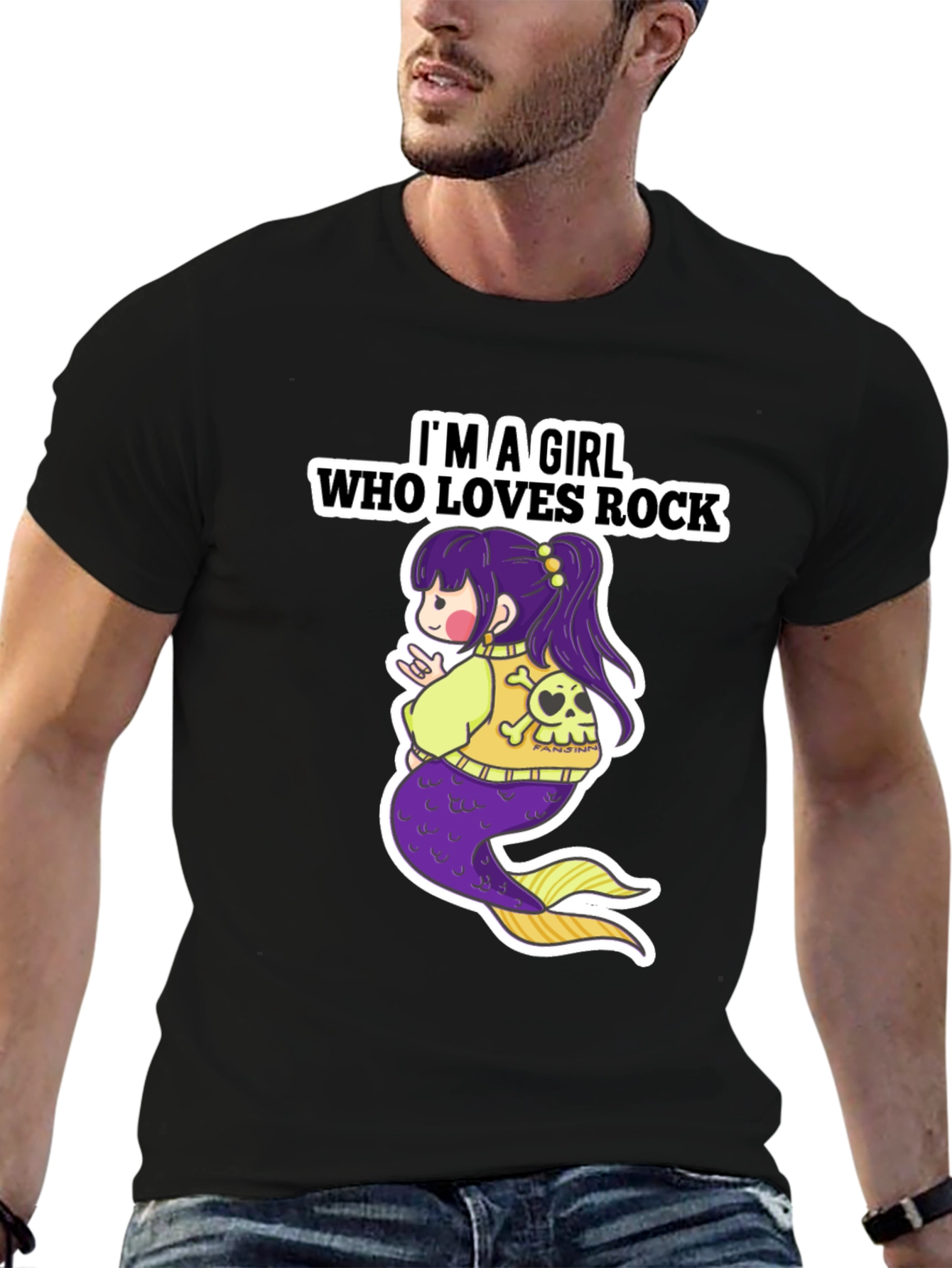 Rock Mermaid Graphic T-Shirt