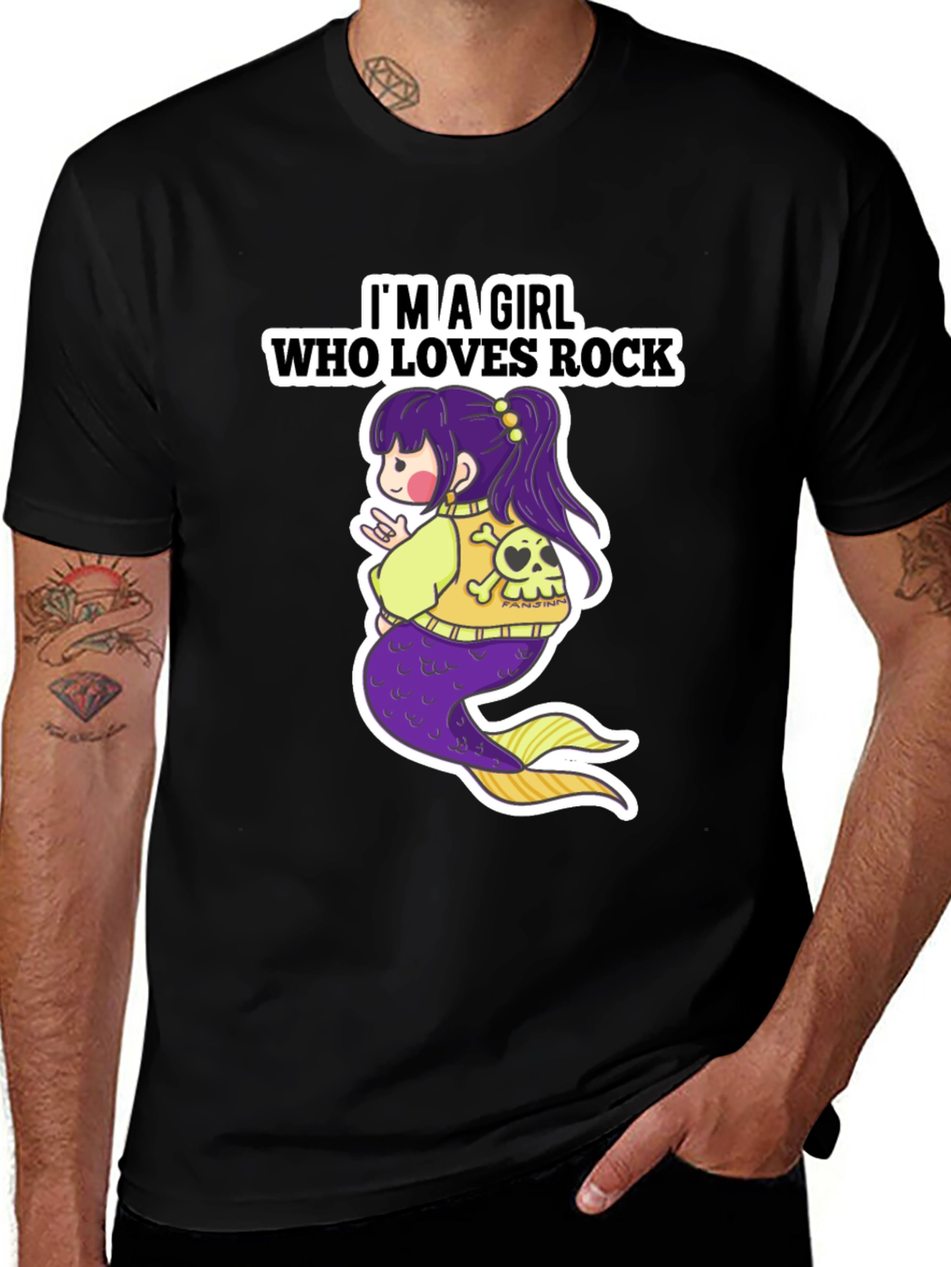 Rock Mermaid Graphic T-Shirt