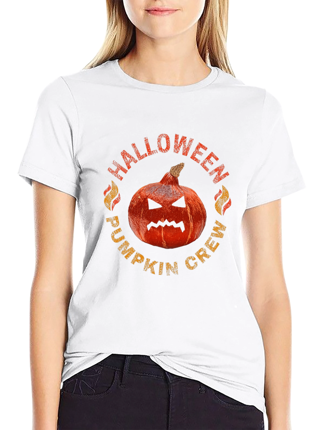 Halloween Pumpkin Crew T-Shirt