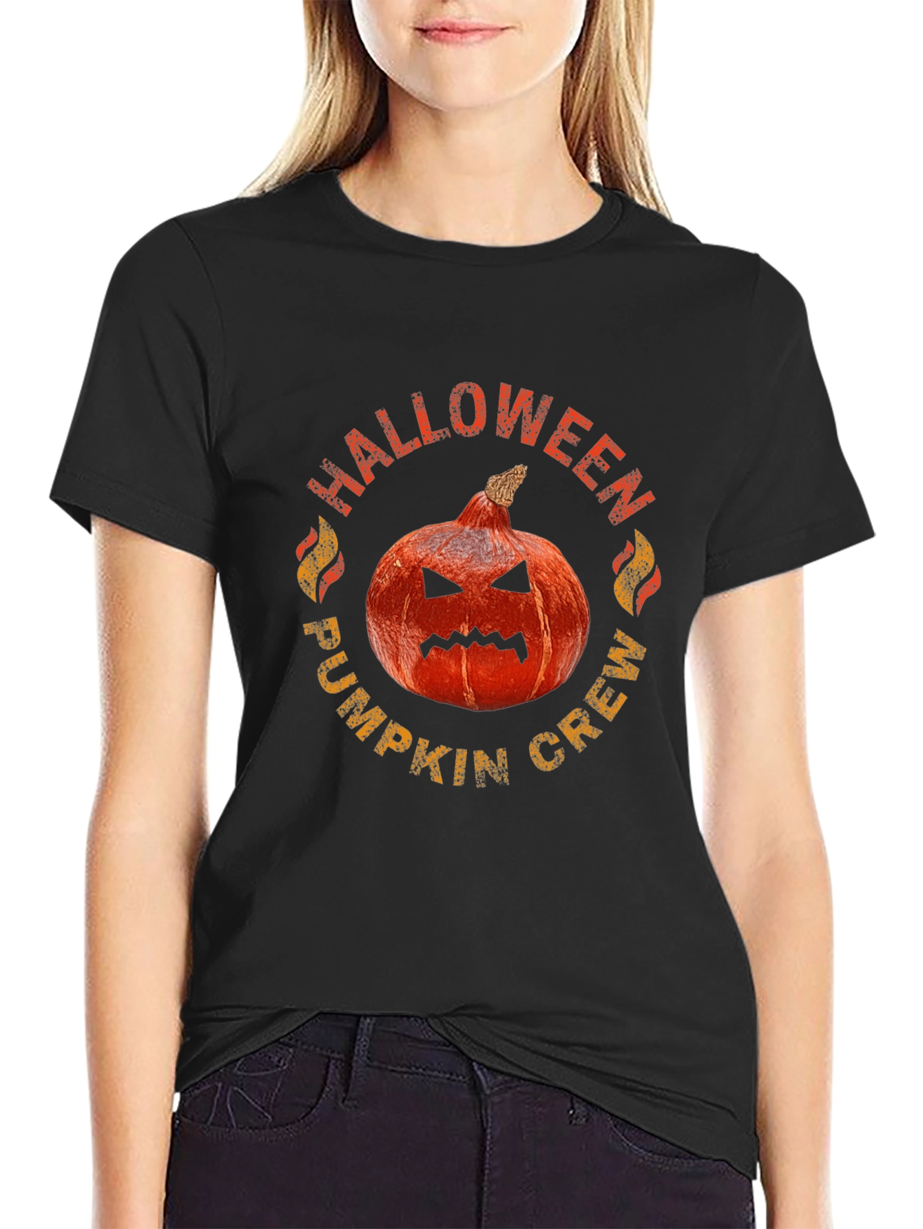 Halloween Pumpkin Crew T-Shirt