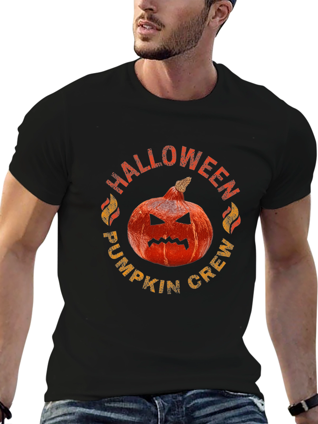 Halloween Pumpkin Crew T-Shirt