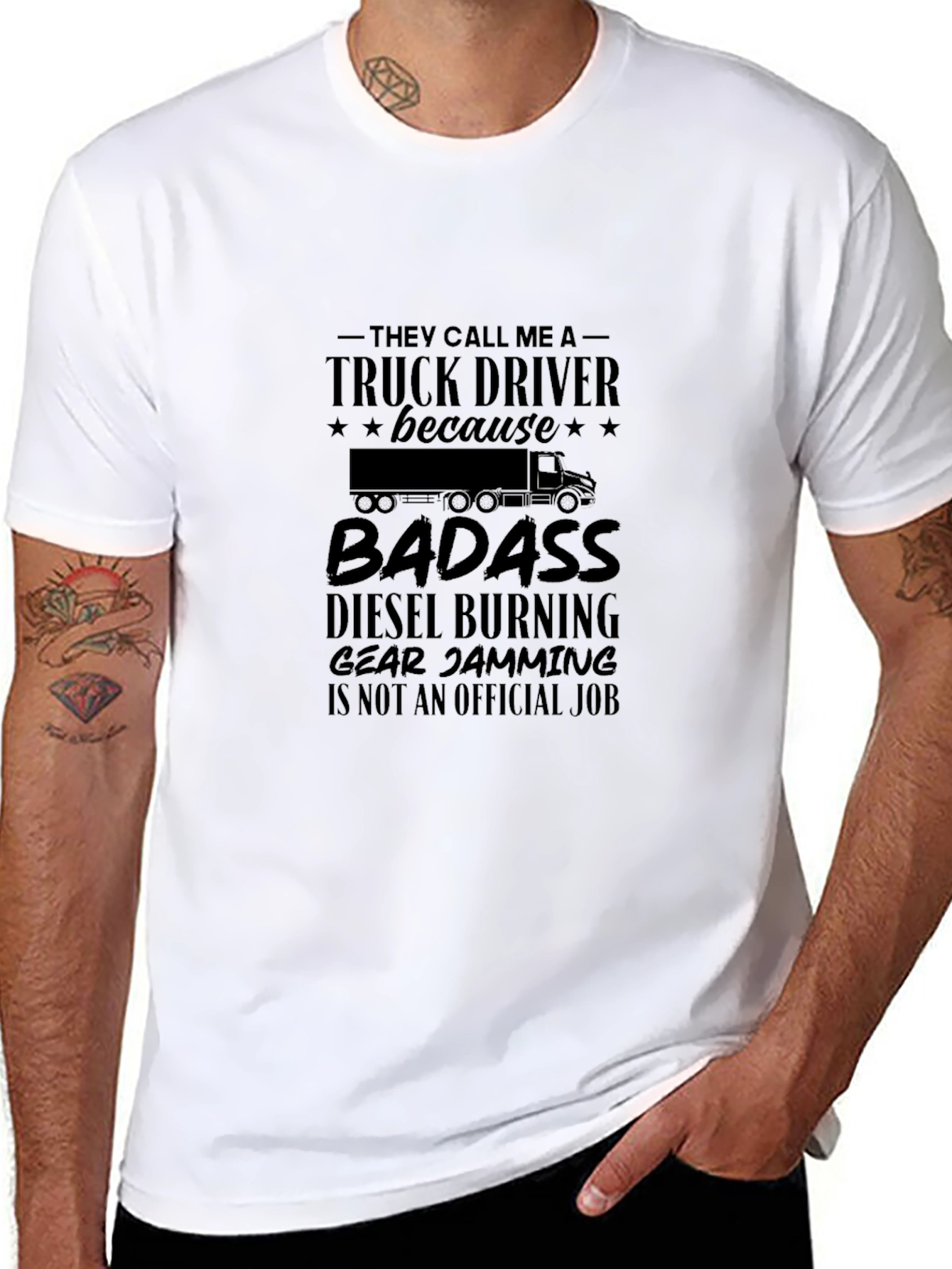 Truck Driver Badass Graphic Tee
