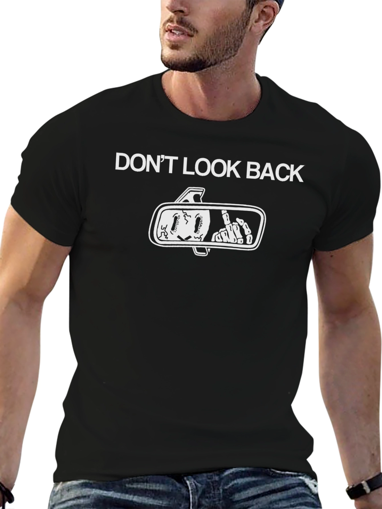 Dont Look Back Graphic Tee - Black