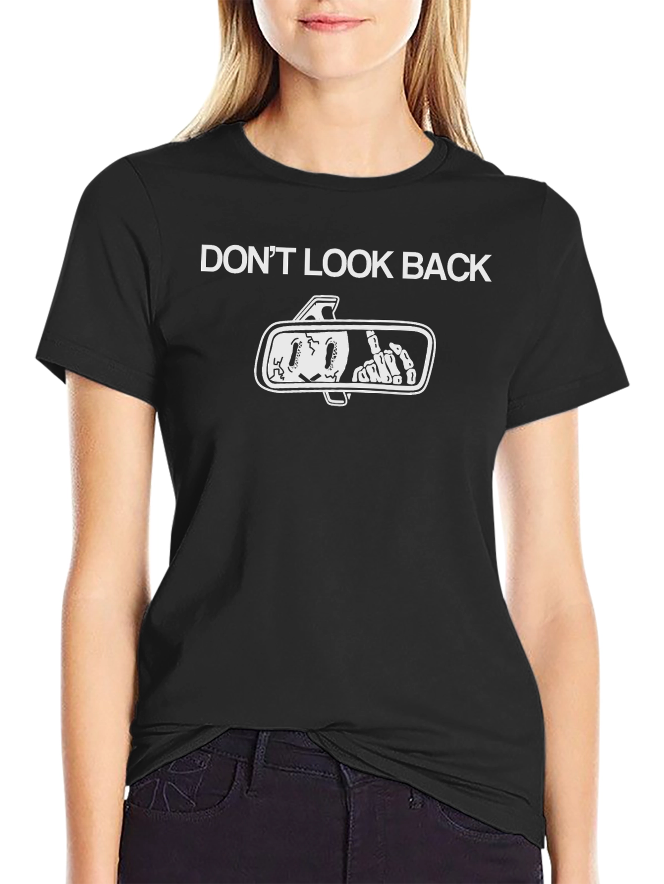 Dont Look Back Graphic Tee - Black
