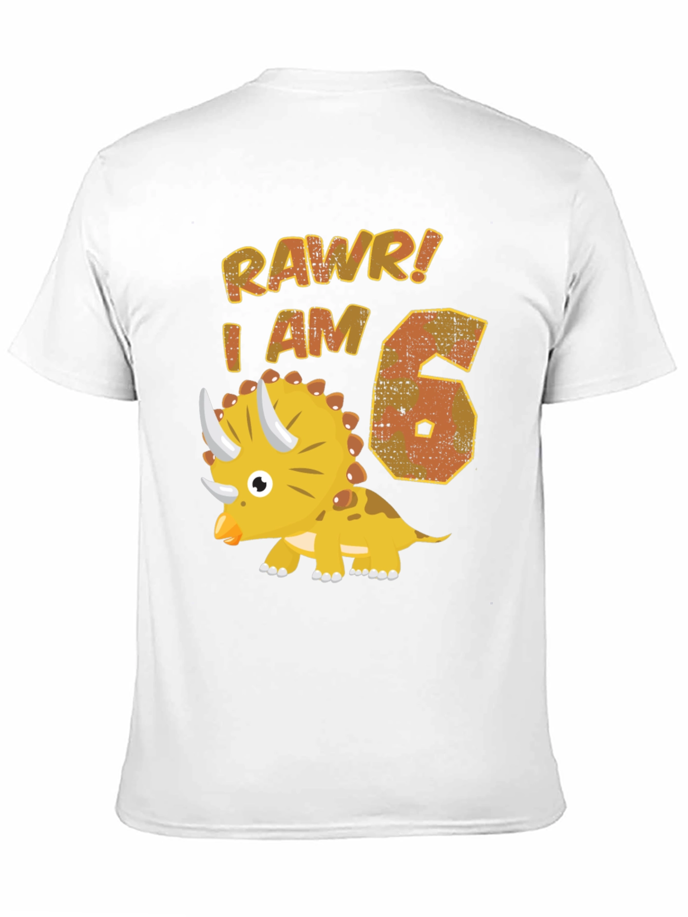 Dinosaur Birthday T-Shirt - Rawr I am 6