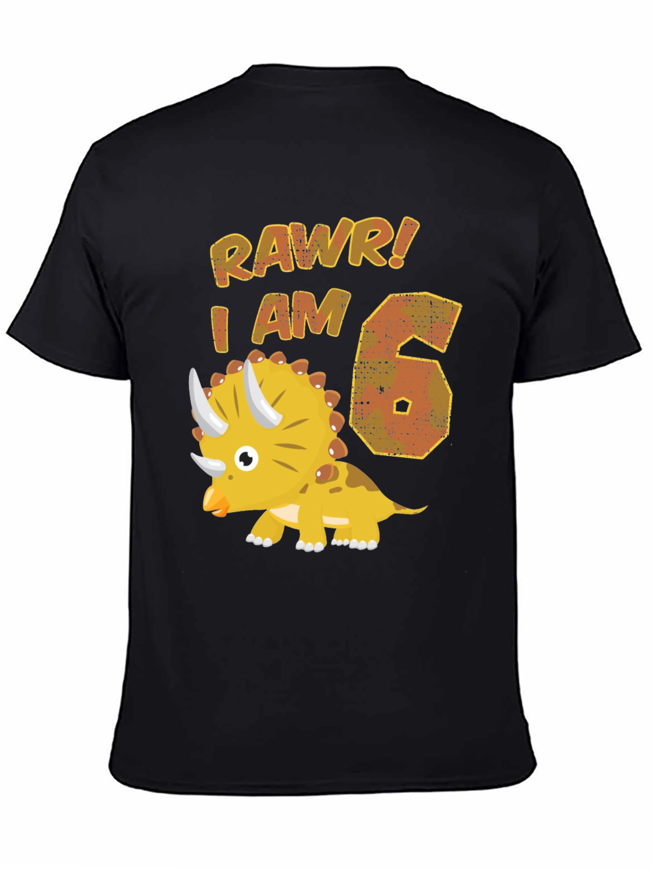 Dinosaur Birthday T-Shirt - Rawr I am 6