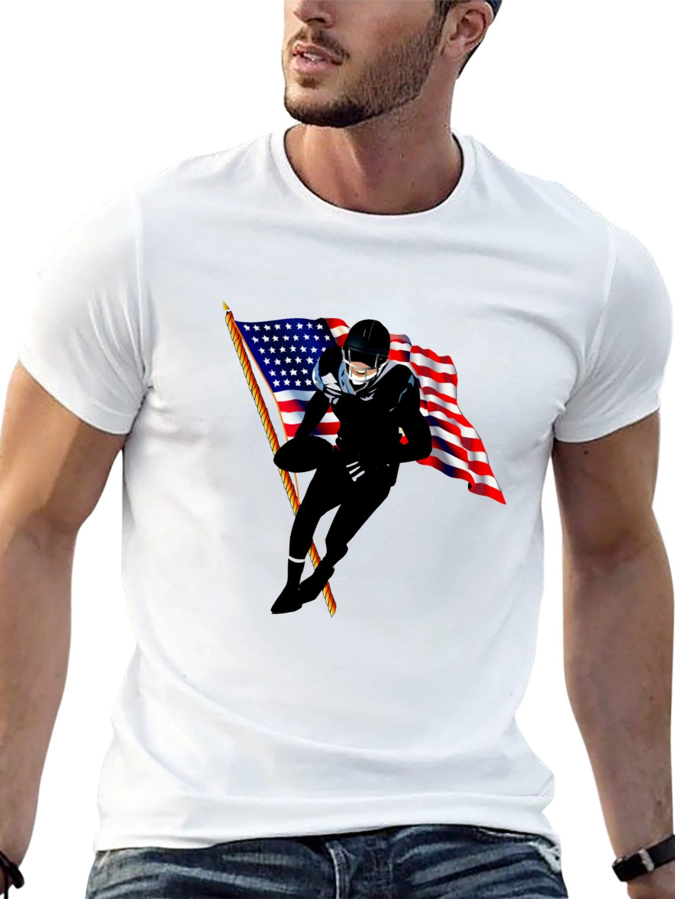American Football Flag Graphic Tee