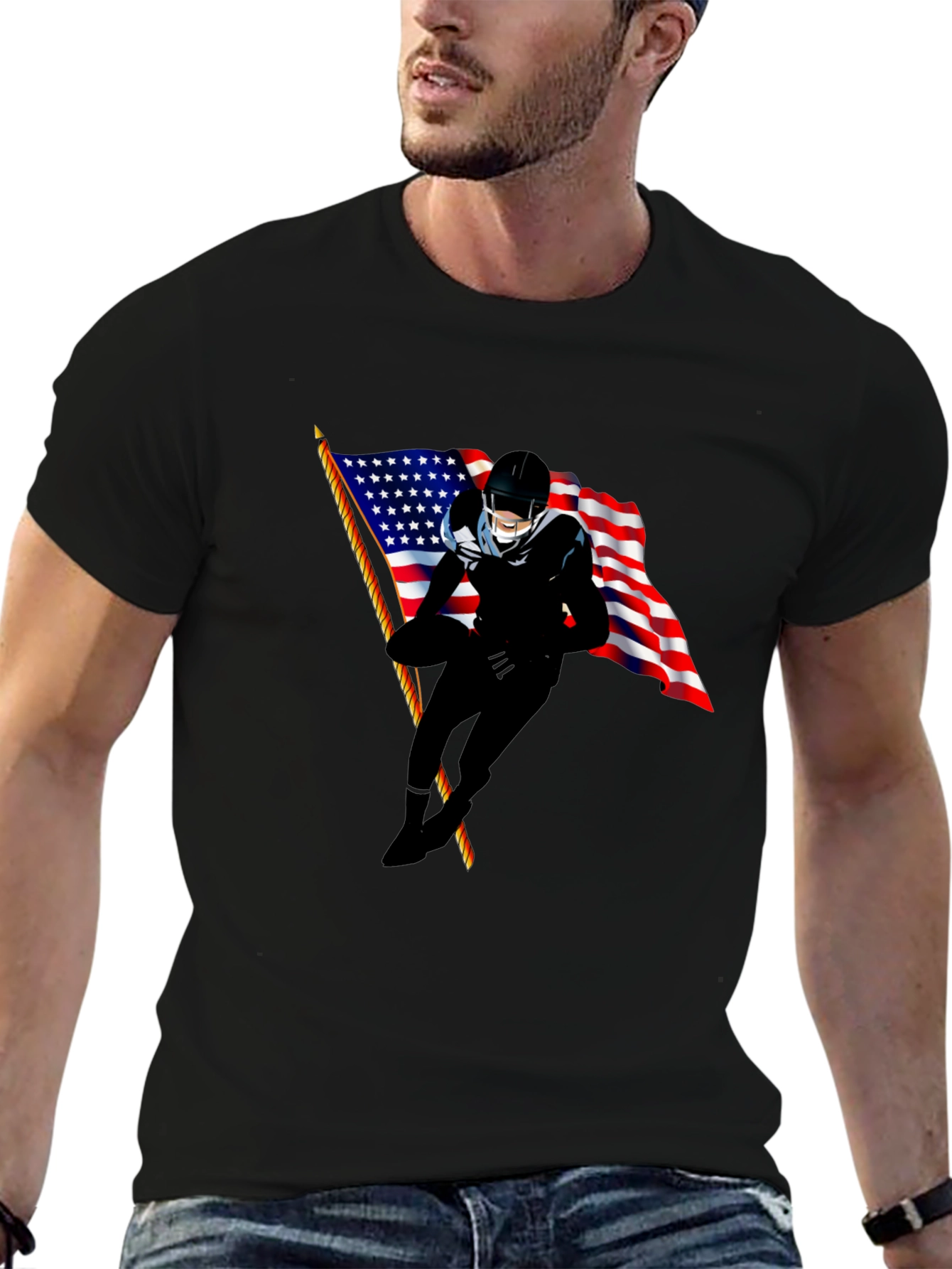 American Football Flag Graphic Tee