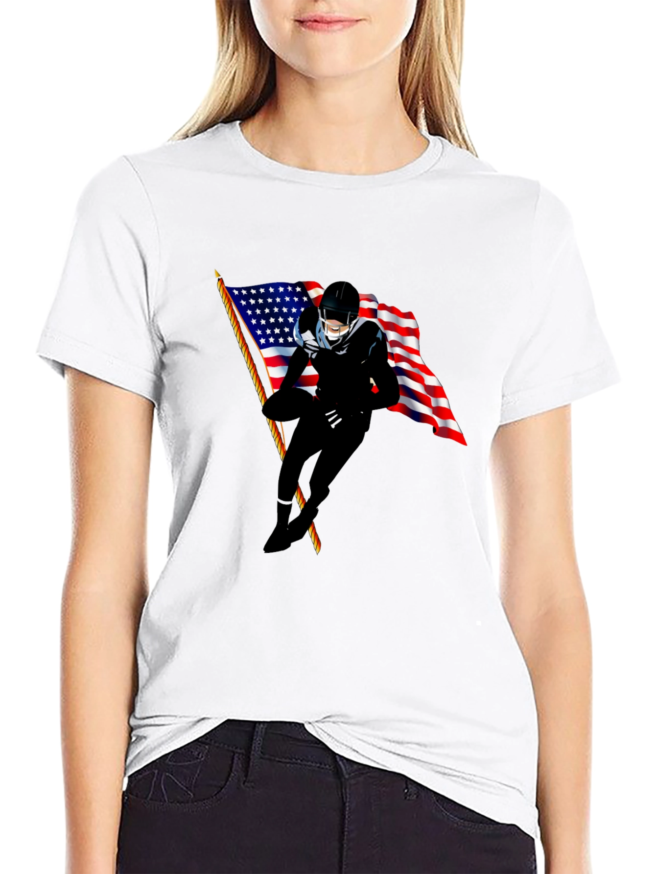 American Football Flag Graphic Tee